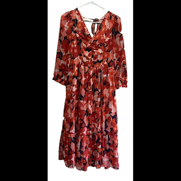 Sincerely Jules Maxi Summer Sun‎ Dress Peasant Size  EUC - Picture 1 of 3